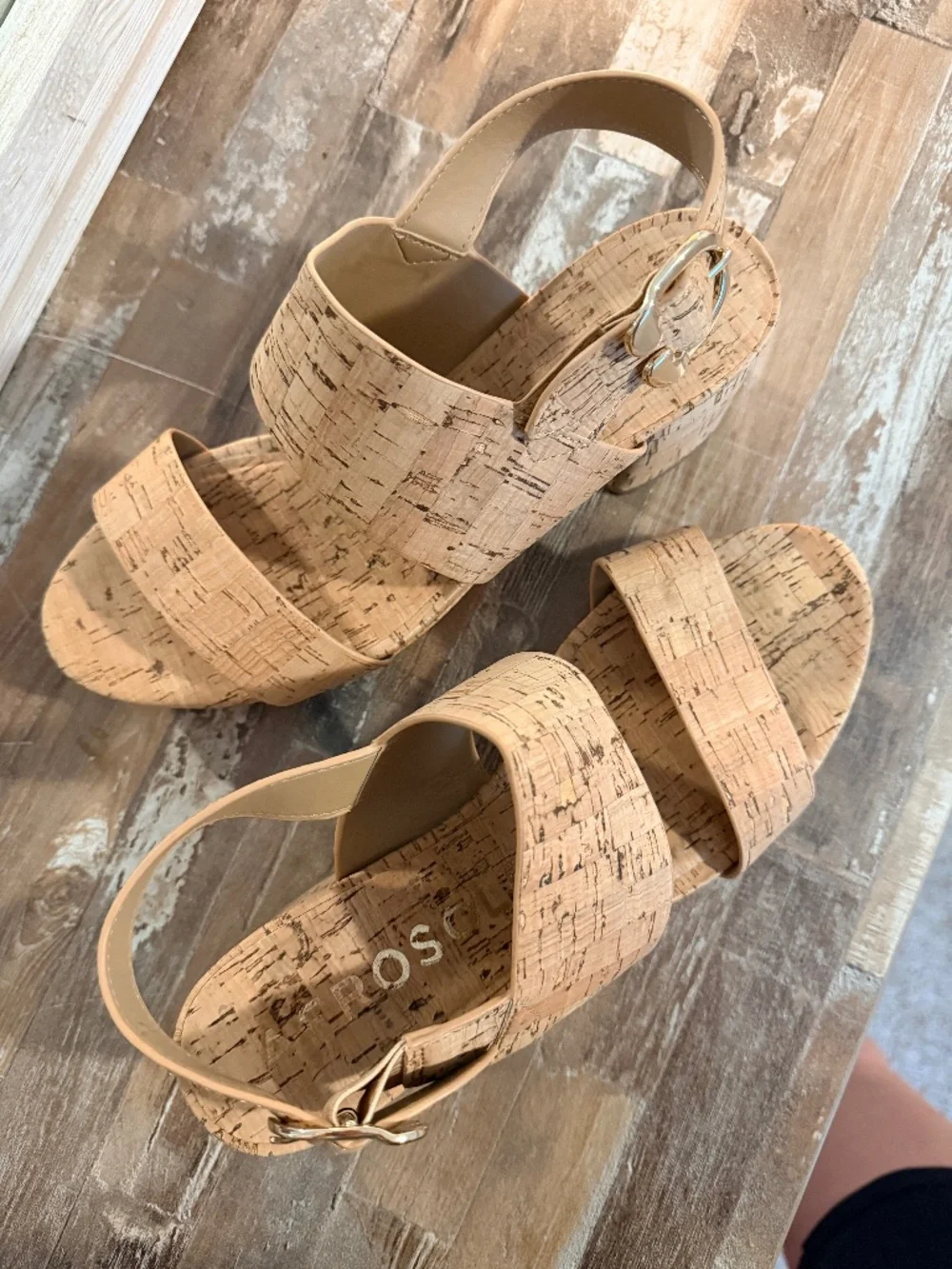 Aerosoles cork platform sandals